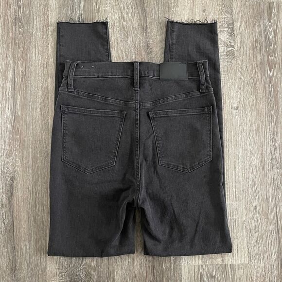 NWT Madewell 11” High-Rise Skinny Jeans in Lunar Wash Black Grey - Size: 26 - Picture 8 of 10